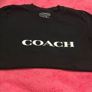 COACH Women's T shirt X SMALL Black with logo